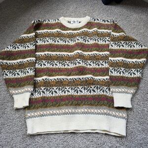 Vintage Partners By Mervyn's Patterned Knit Sweater Size 2x